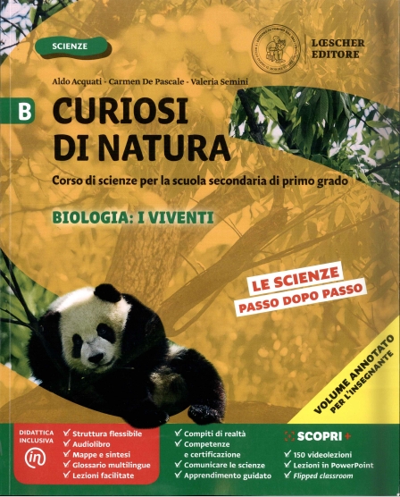 9788858323557 CURIOSI DI NATURA B  – Biologia: i viventi Loescher editore